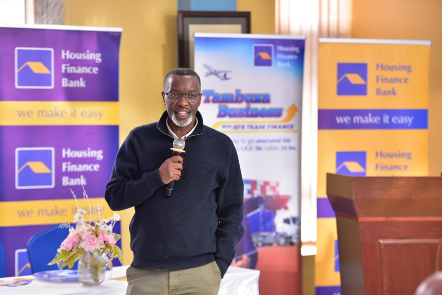 Mr. Amos Wekesa the CEO of Great Lakes Safari adresses attendess at the recently concluded 3rd edition of the HFB Business Clinic