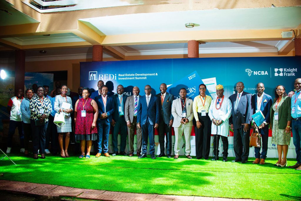 Partners pose for a group photo at the reccent concluded Acholi Real Estate and Infrastructure Conference held at the Acholi Inn Hotel in Gulu