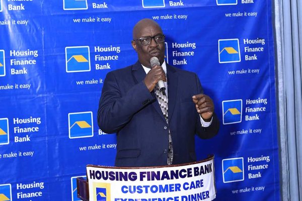 The-Prime-Minister-of-Bunyoro-Kingdom,-Omuhikirwa-Andrew-Byakutaga,-was-Guest-of-Honour-addressing-media-at-the-HFB-Hoima-Customer-forum-held-recently